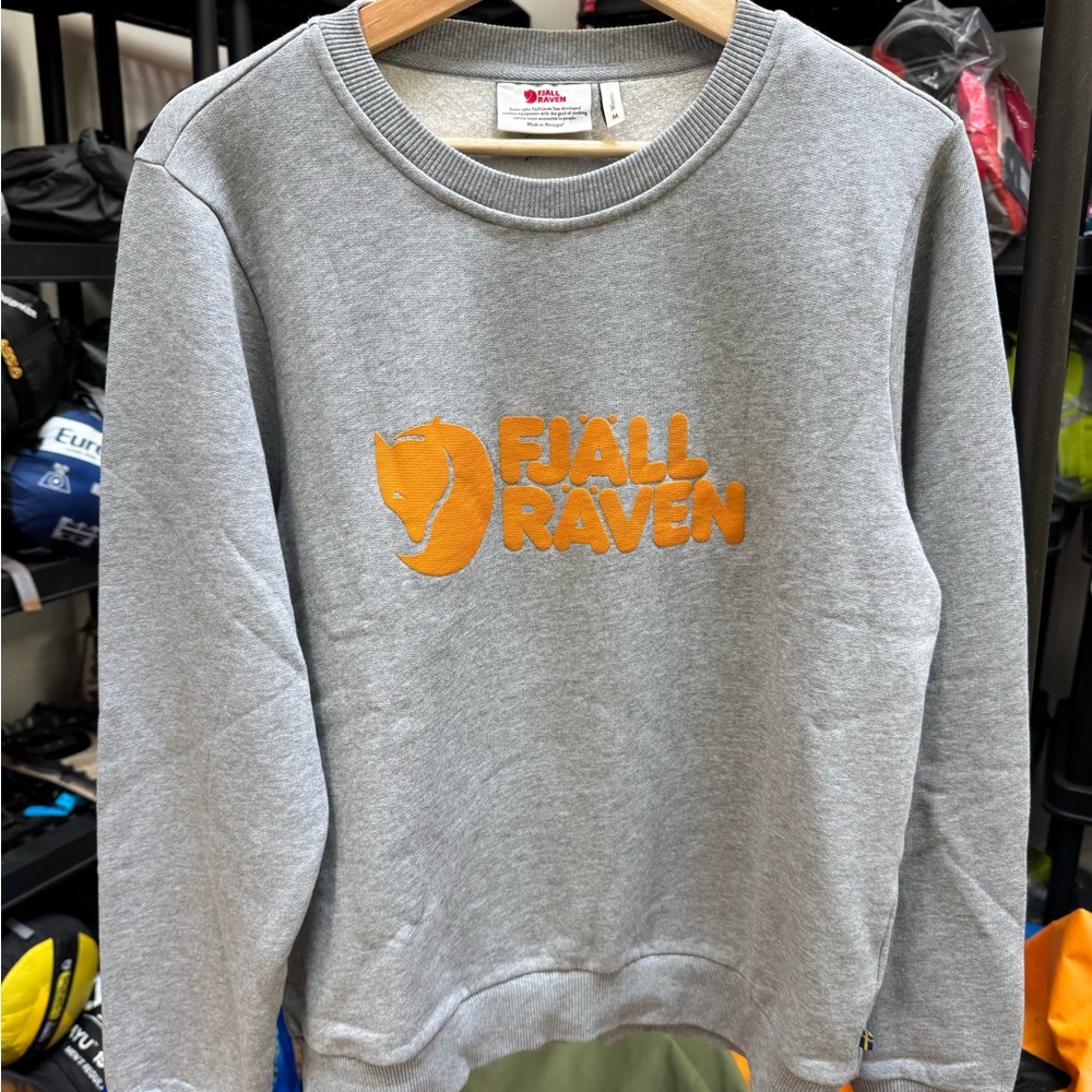 Fjallraven Gray and Orange Crewneck Sweater